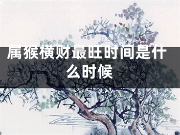 属猴横财最旺时间是什么时候