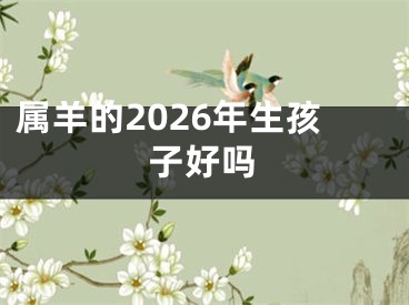 属羊的2026年生孩子好吗