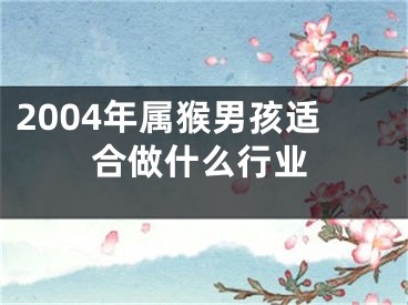 2004年属猴男孩适合做什么行业