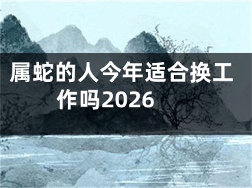 属蛇的人今年适合换工作吗2026