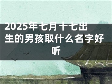 2025年七月十七出生的男孩取什么名字好听