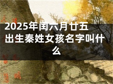 2025年闰六月廿五出生秦姓女孩名字叫什么