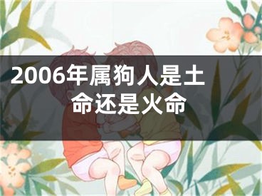 2006年属狗人是土命还是火命
