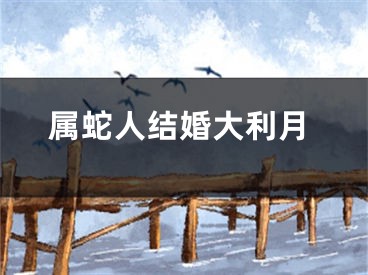 属蛇人结婚大利月