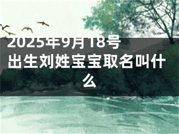 2025年9月18号出生刘姓宝宝取名叫什么