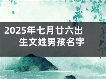 2025年七月廿六出生文姓男孩名字