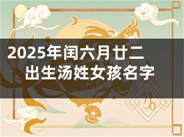 2025年闰六月廿二出生汤姓女孩名字