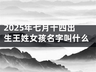 2025年七月十四出生王姓女孩名字叫什么