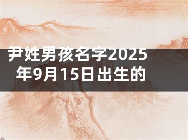 尹姓男孩名字2025年9月15日出生的