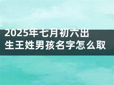 2025年七月初六出生王姓男孩名字怎么取