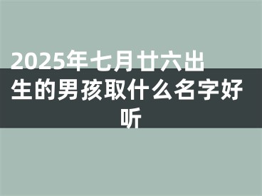 2025年七月廿六出生的男孩取什么名字好听