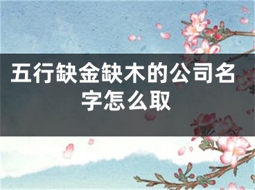 五行缺金缺木的公司名字怎么取