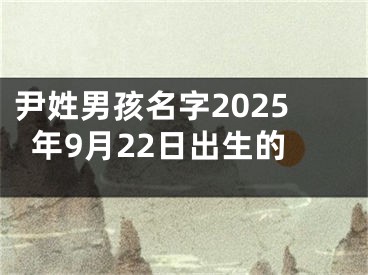 尹姓男孩名字2025年9月22日出生的