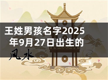 王姓男孩名字2025年9月27日出生的