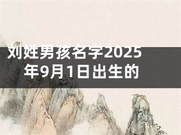 刘姓男孩名字2025年9月1日出生的