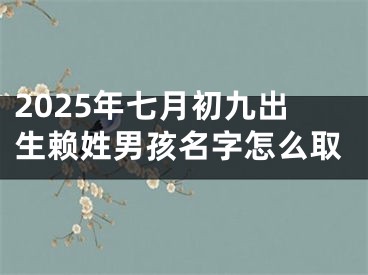 2025年七月初九出生赖姓男孩名字怎么取