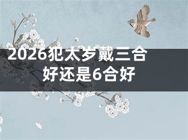2026犯太岁戴三合好还是6合好