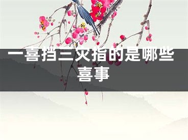 一喜挡三灾指的是哪些喜事