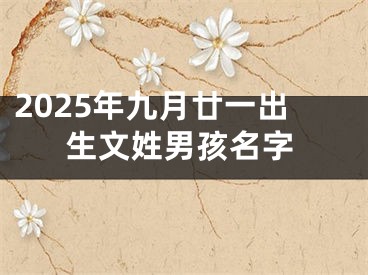 2025年九月廿一出生文姓男孩名字
