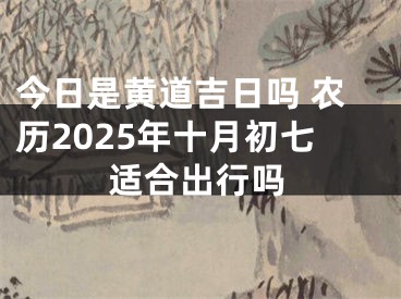 今日是黄道吉日吗 农历2025年十月初七适合出行吗