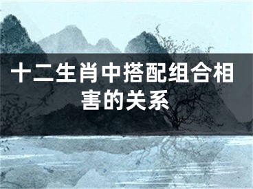 十二生肖中搭配组合相害的关系