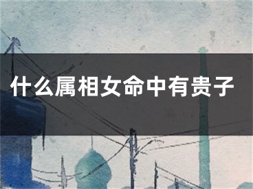 什么属相女命中有贵子