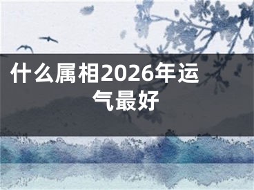 什么属相2026年运气最好