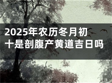 2025年农历冬月初十是剖腹产黄道吉日吗