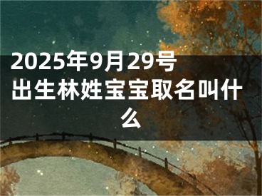 2025年9月29号出生林姓宝宝取名叫什么