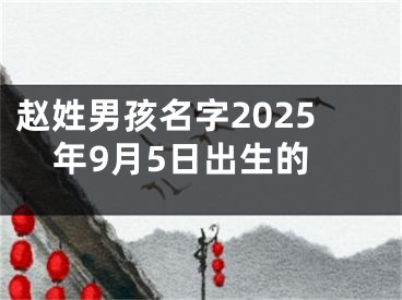 赵姓男孩名字2025年9月5日出生的