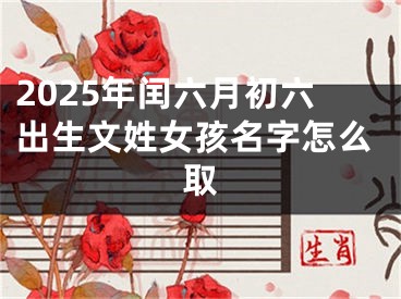 2025年闰六月初六出生文姓女孩名字怎么取