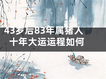 43岁后83年属猪人十年大运运程如何 