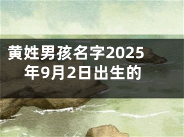 黄姓男孩名字2025年9月2日出生的