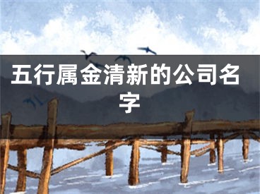 五行属金清新的公司名字