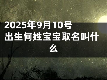 2025年9月10号出生何姓宝宝取名叫什么