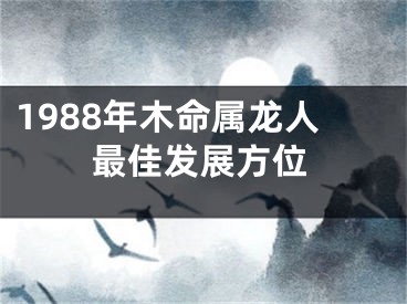 1988年木命属龙人最佳发展方位