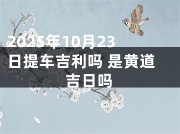 2025年10月23日提车吉利吗 是黄道吉日吗