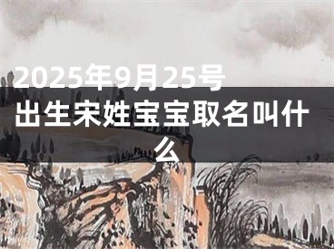 2025年9月25号出生宋姓宝宝取名叫什么