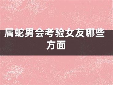 属蛇男会考验女友哪些方面