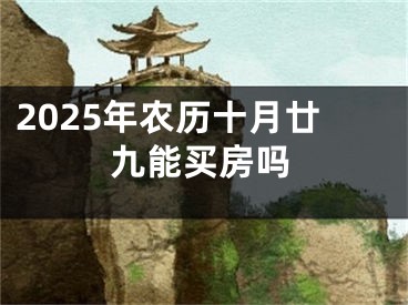 2025年农历十月廿九能买房吗