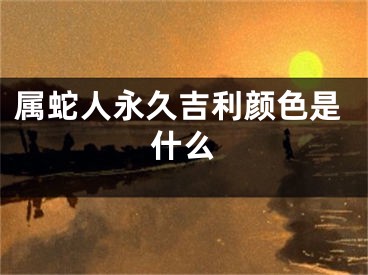 属蛇人永久吉利颜色是什么