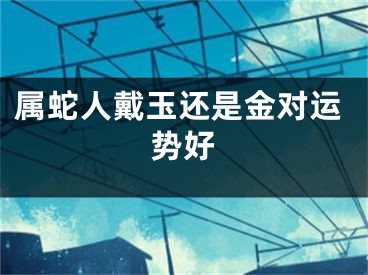 属蛇人戴玉还是金对运势好