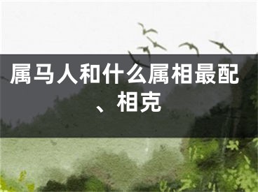 属马人和什么属相最配、相克
