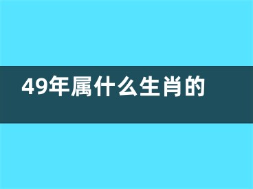 49年属什么生肖的