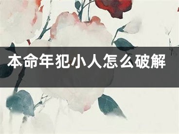 本命年犯小人怎么破解