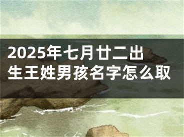 2025年七月廿二出生王姓男孩名字怎么取