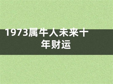 1973属牛人未来十年财运