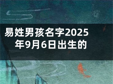 易姓男孩名字2025年9月6日出生的