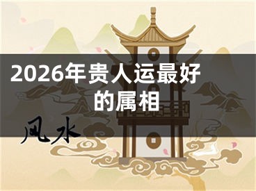 2026年贵人运最好的属相
