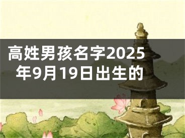 高姓男孩名字2025年9月19日出生的